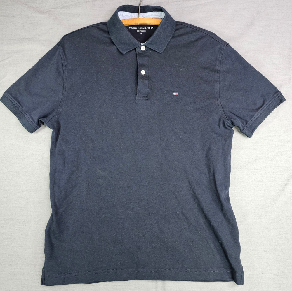 Tommy Hilfiger Polo Shirt Short Sleeve Black Men’s Medium